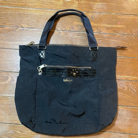 Kipling Bags Kipling Leah Tote Bag Black With Gold Hardware Poshmark